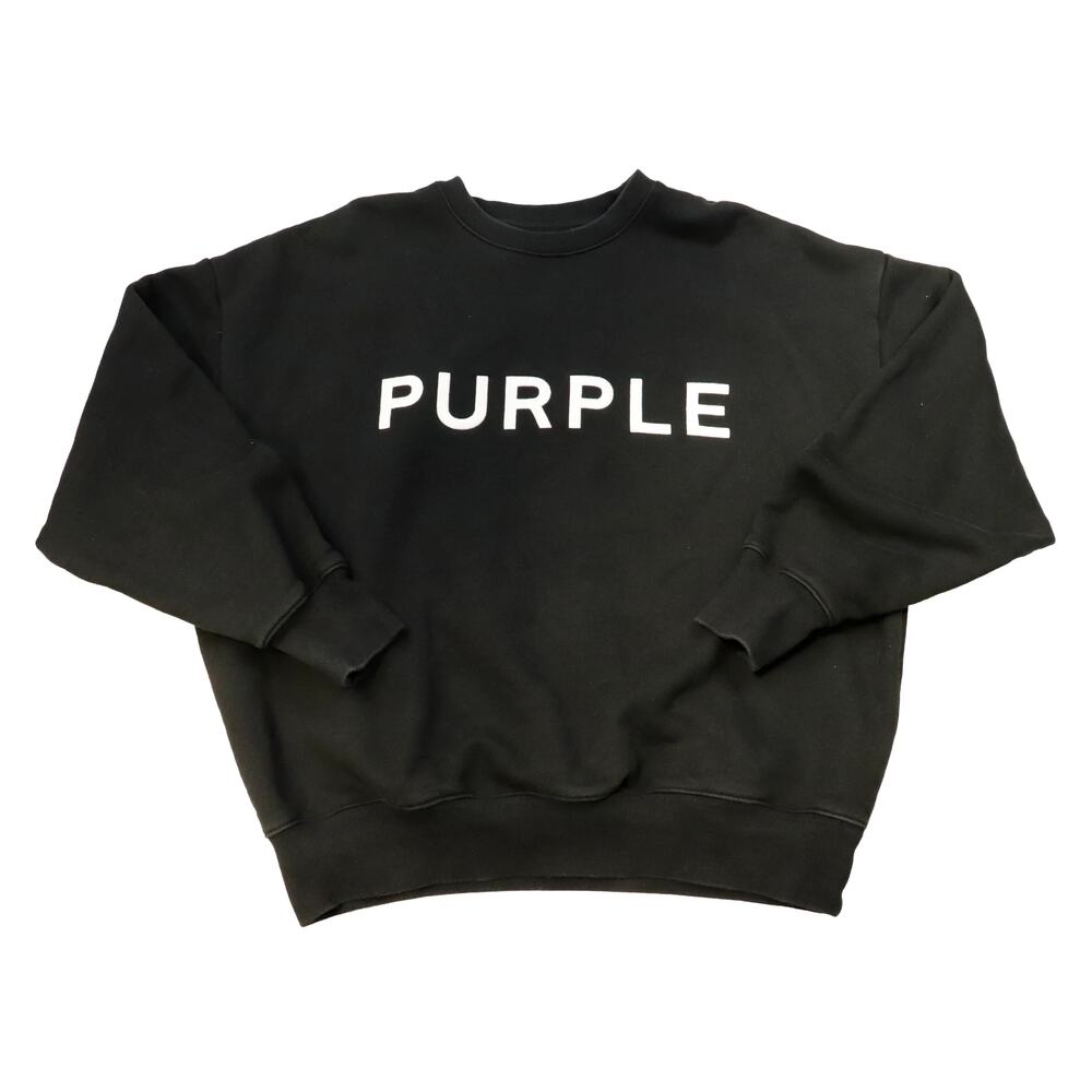 Vintage Purple Brand Black Crewneck Size M spell out